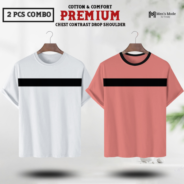 Premium Contrast Drop Shoulder