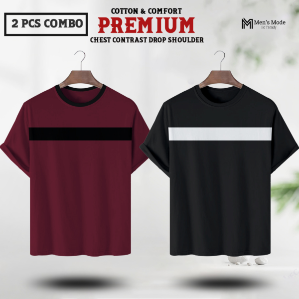 Premium Contrast Drop Shoulder