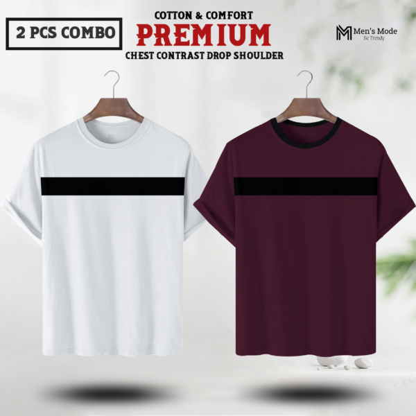 Premium Contrast Drop Shoulder