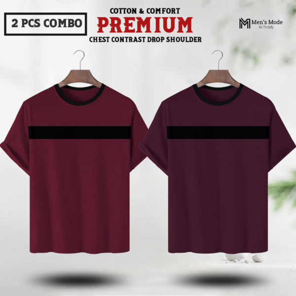Premium Contrast Drop Shoulder
