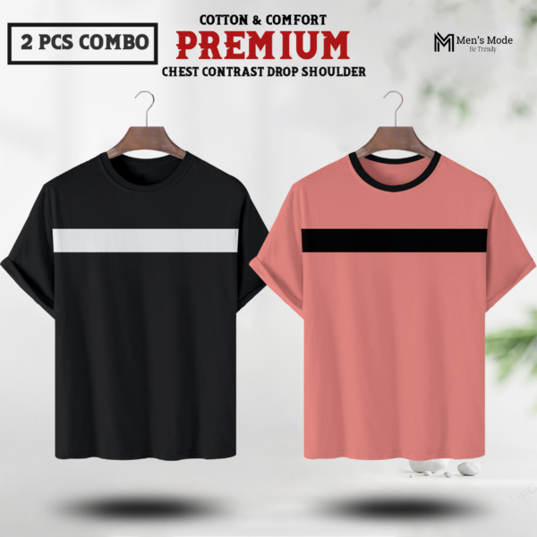 Premium Contrast Drop Shoulder