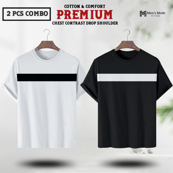Premium Contrast Drop Shoulder