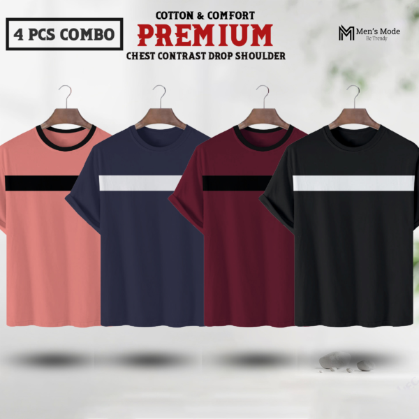Premium Contrast Drop Shoulder