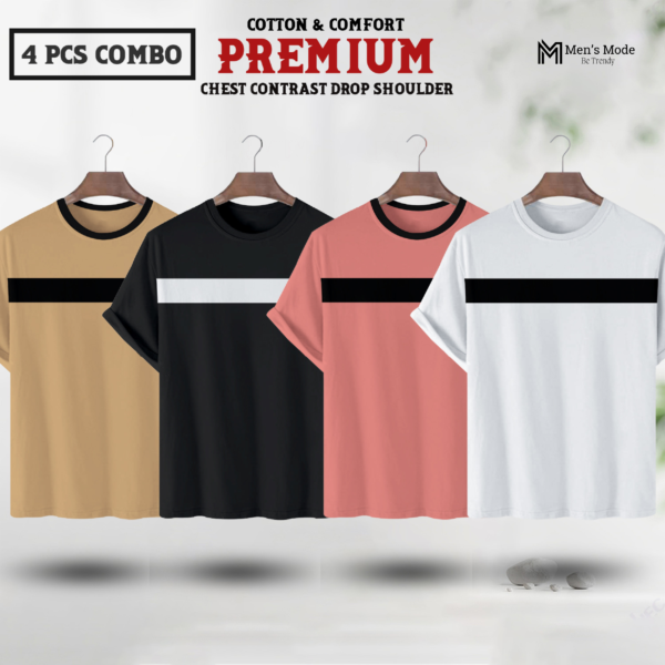 Premium Contrast Drop Shoulder