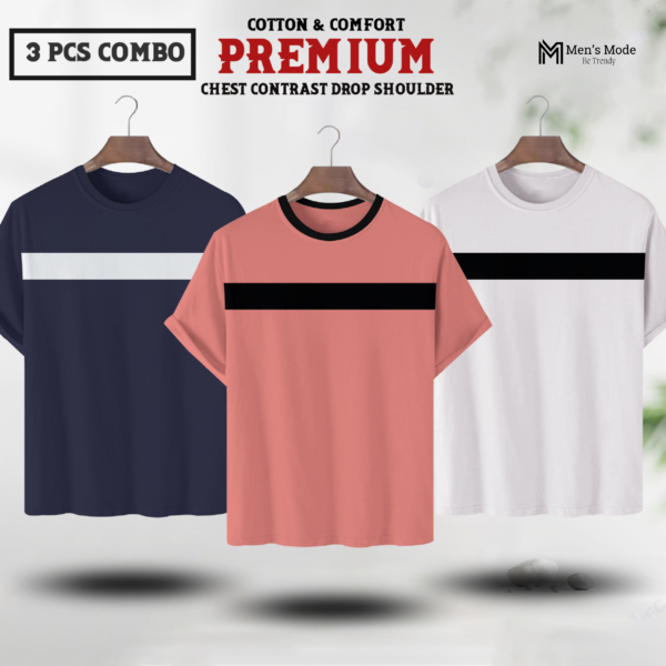 Premium Contrast Drop Shoulder