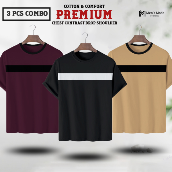 Premium Contrast Drop Shoulder