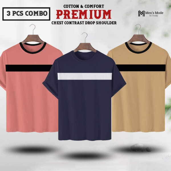 Premium Contrast Drop Shoulder