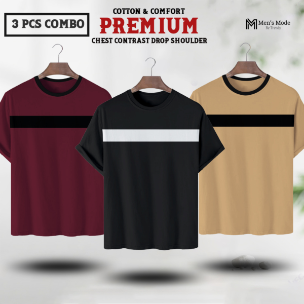 Premium Contrast Drop Shoulder
