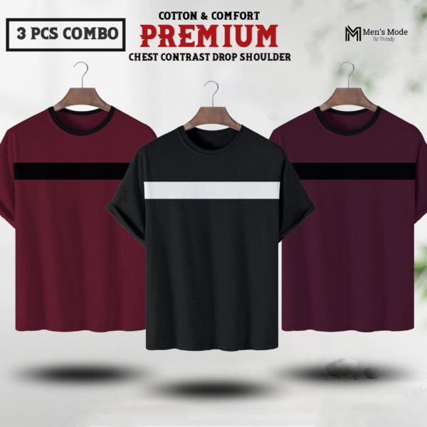 Premium Contrast Drop Shoulder