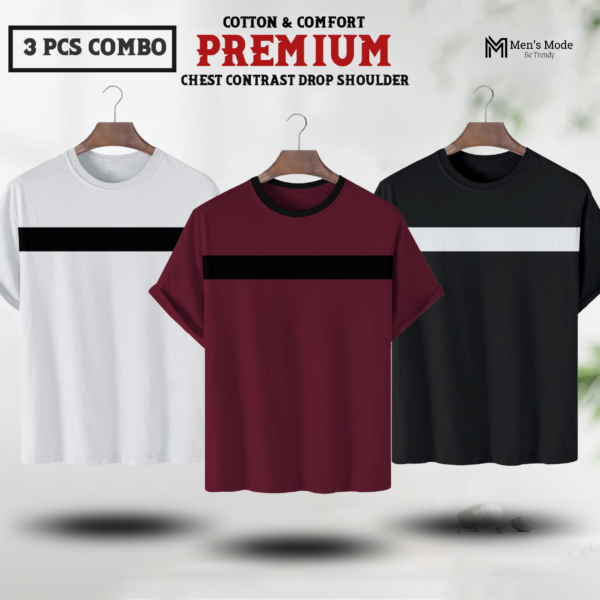 Premium Contrast Drop Shoulder