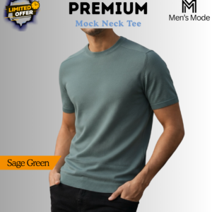 Premium Mock Neck Basic T-Shirt