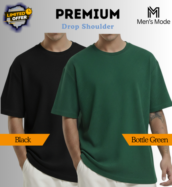 Premium Waffle Drop Shoulder