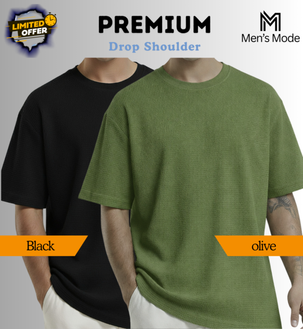 Premium Waffle Drop Shoulder