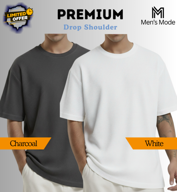 Premium Waffle Drop Shoulder