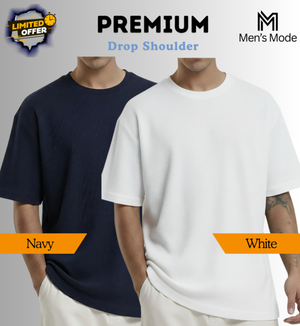 Premium Waffle Drop Shoulder