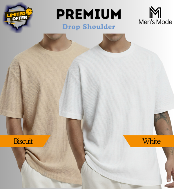 Premium Waffle Drop Shoulder