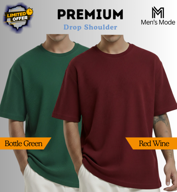 Premium Waffle Drop Shoulder