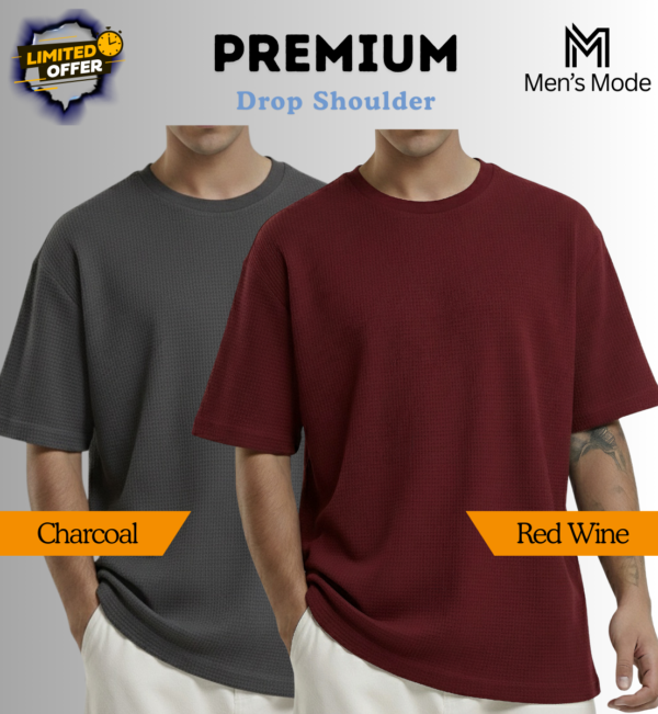 Premium Waffle Drop Shoulder