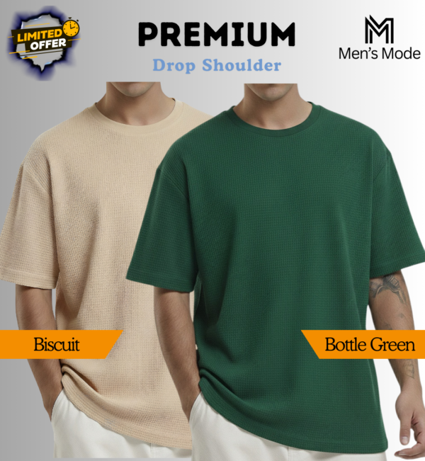 Premium Waffle Drop Shoulder