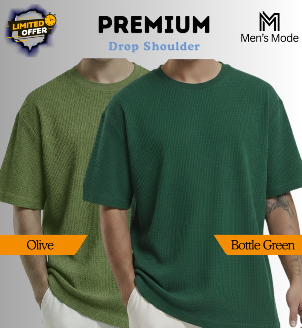 Premium Waffle Drop Shoulder