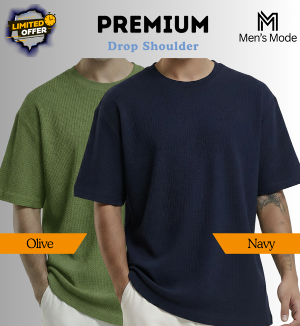 Premium Waffle Drop Shoulder