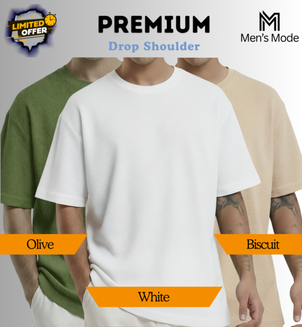 Premium Waffle Drop Shoulder