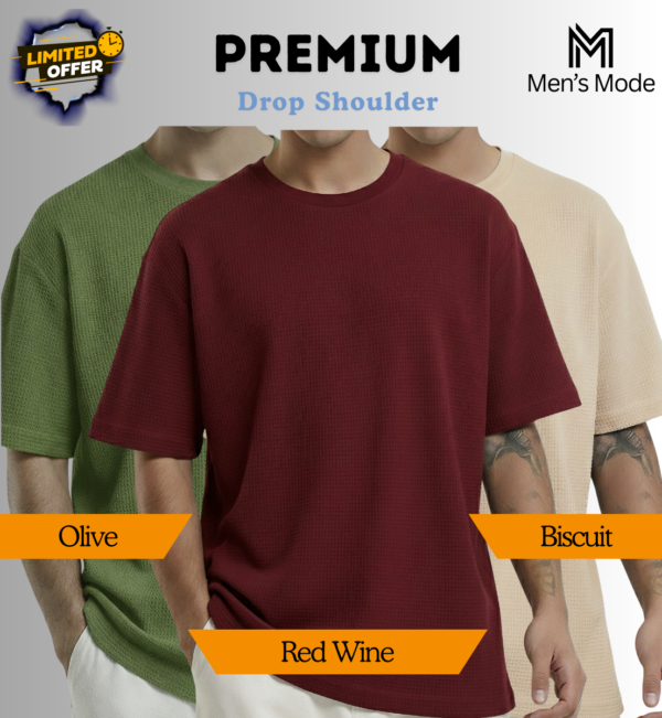 Premium Waffle Drop Shoulder