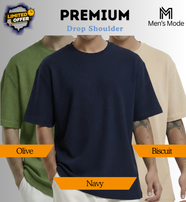 Premium Waffle Drop Shoulder