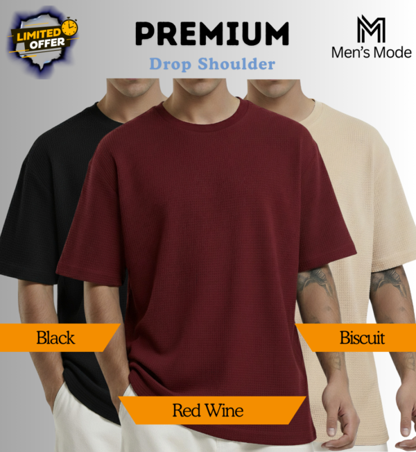 Premium Waffle Drop Shoulder