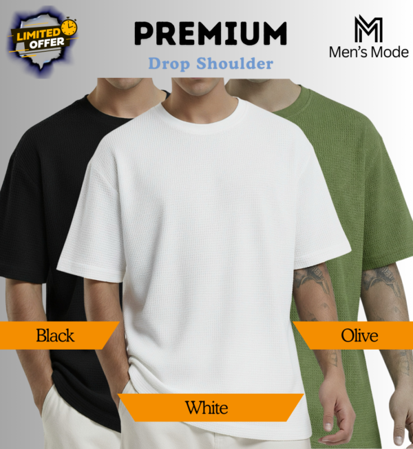 Premium Waffle Drop Shoulder