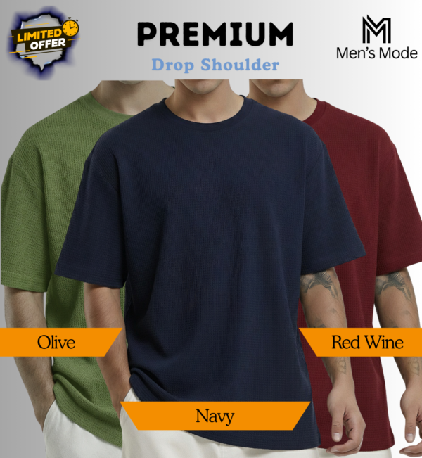 Premium Waffle Drop Shoulder