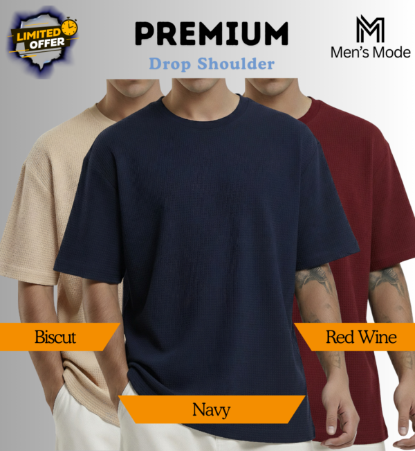 Premium Waffle Drop Shoulder