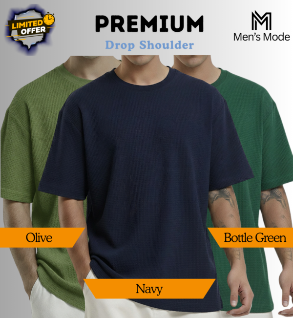 Premium Waffle Drop Shoulder