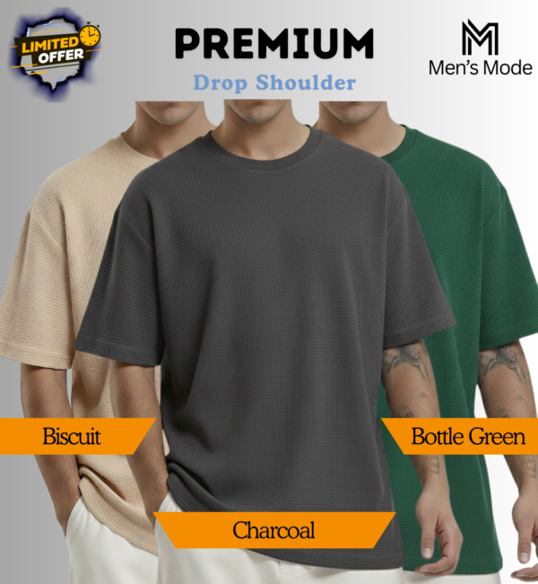 Premium Waffle Drop Shoulder