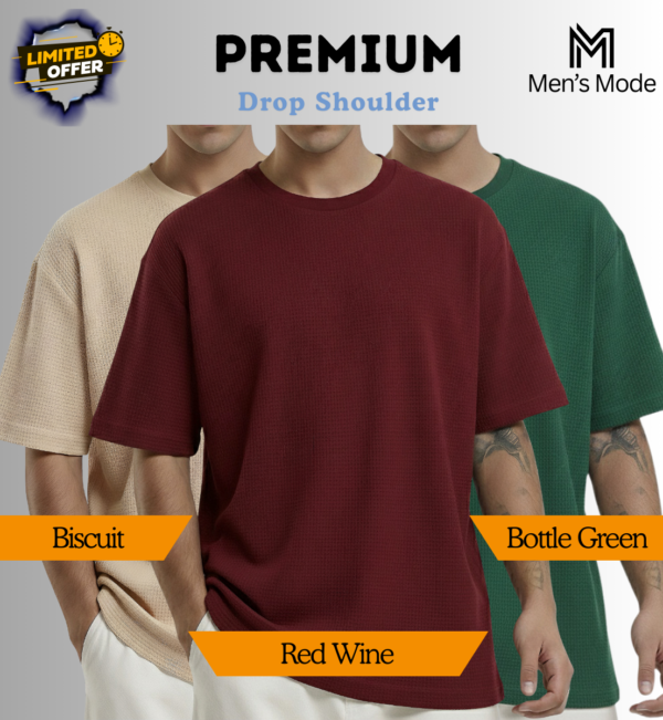 Premium Waffle Drop Shoulder