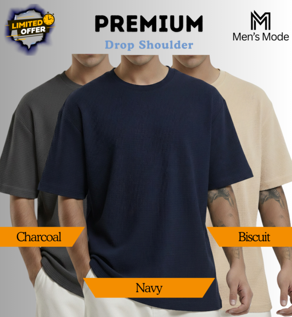 Premium Waffle Drop Shoulder