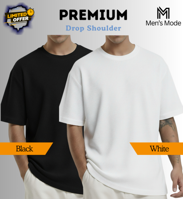 Premium Waffle Drop Shoulder