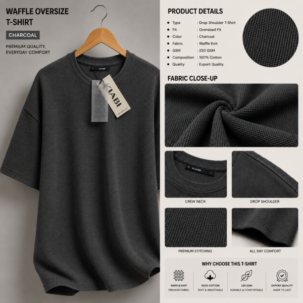 Premium Waffle Drop Shoulder