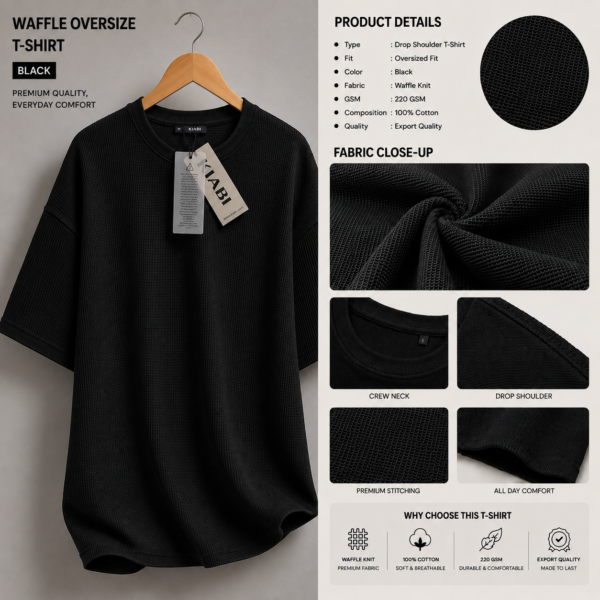 Premium Waffle Drop Shoulder