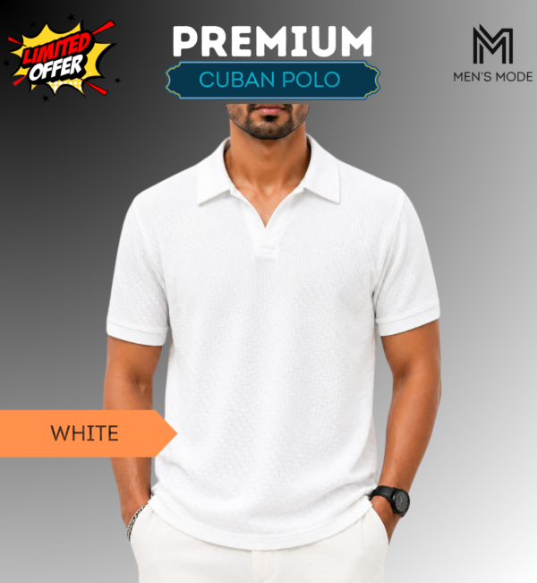 Premium Waffle Cuban Polo