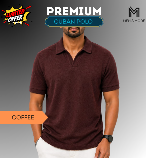 Premium Waffle Cuban Polo