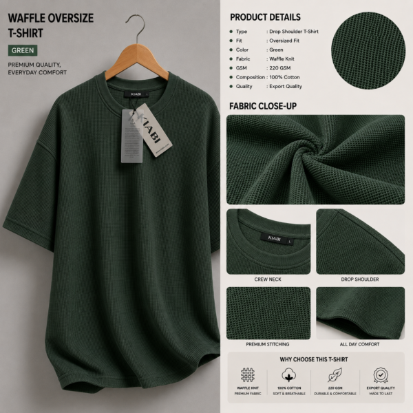 Premium Waffle Drop Shoulder