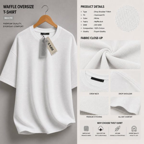 Premium Waffle Drop Shoulder