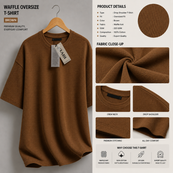Premium Waffle Drop Shoulder