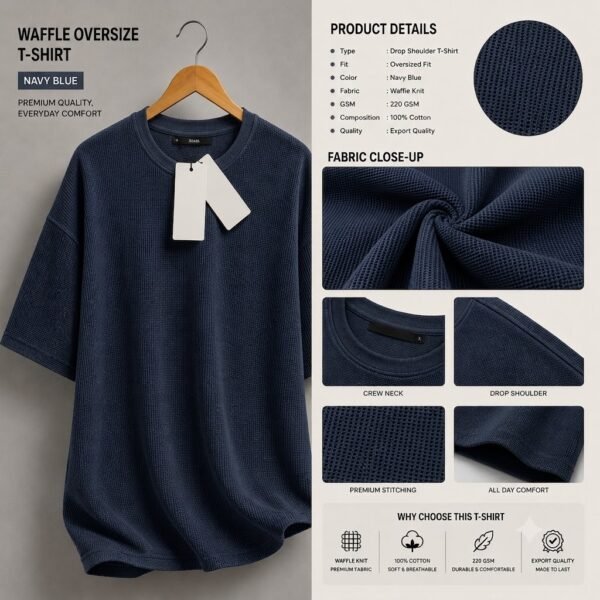 Premium Waffle Drop Shoulder